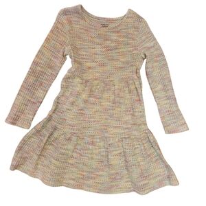 Jumping Beans Waffle Knit Tiered Hem All-Day-Play Dress Size 6 Multicolor